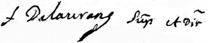 Signature de Jacques de Laurans. Photo : Jean Marie Desbois, 2008.