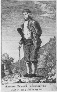 Portrait d’Annibal Camoux, in Le Socrate marseillais, 1773, gravure de Déjean d’après un dessin d’Henry.