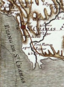 Carte de Cassini, région de Saint-Chamas, XVIIIe siècle, DR.