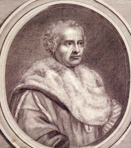 Portrait de Michel Riccio, premier président du Parlement de Provence, gravure sur cuivre, J. Cundier, 1724.