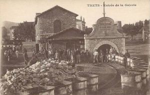 Entrée de la mine à Trets au début du siècle dernier.