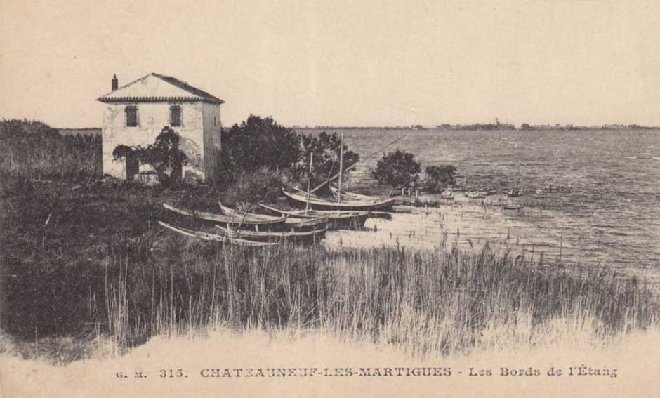 Châteauneuf-les-Martigues Les bord de l'étang. DR