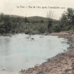 L'Arc au niveau de l'étang de Berre lors d'une inondation (1907). DR.