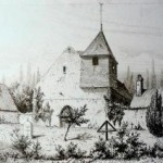 Une église et son cimetière
(gravure de Claude Sauvageot)