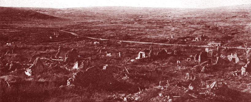 Vestiges de la bataille du Mort-Homme en 1916.