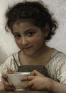 William-Adolphe Bouguereau, La soupe au lait, détail, 1880.