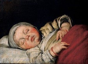 Enfant endormi, Bernardo Strozzi, Residenzgalerie, Salzbourg,  v. 1610.