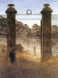 Entrée du cimetière. Caspar David Friedrich, 1825.