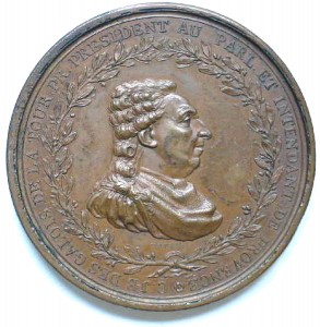Gallois de La Tour, premier président du Parlement de Provence restauré en 1775. (médaille en bronze d’Augustin Dupré)