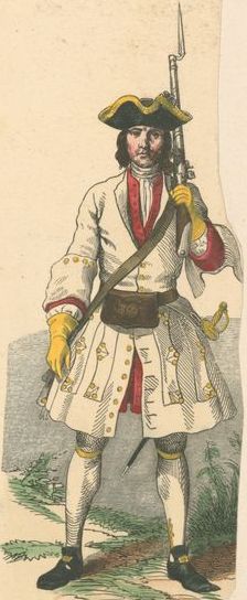 Soldat du régiment de Picardie (1710).