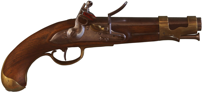 Pistolet français de l'an IX. Musée historique de Vevey. © Rama, CC-BY-SA, 2.0..