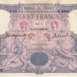 Un billet de 100 francs de 1895. DR.