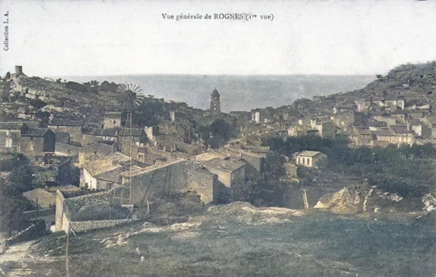 Vue générale de Rognes vers 1910. DR.